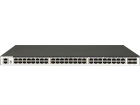 48 個(gè) 1GE Base-T 端口，4 個(gè) 10GE SFP+端口，三層以太網(wǎng)交換機(jī)